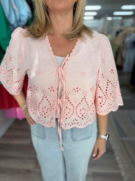 The Airy Eyelet Top
