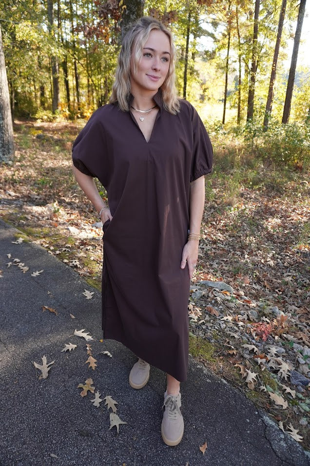 Brooks Espresso Maxi Dress