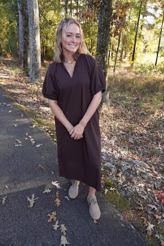 Brooks Espresso Maxi Dress