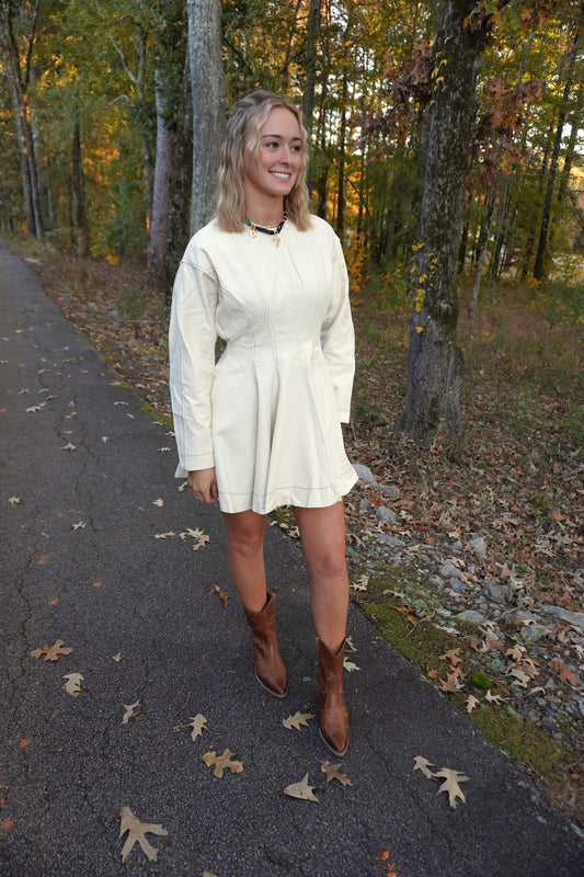Linen Lane Long Sleeve Dress