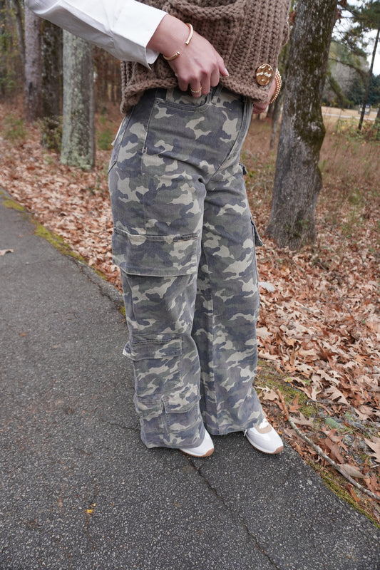 Nori High Rise Super Wide Leg Cargo