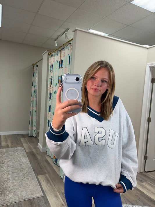 Cozy USA V-Neck Sweater