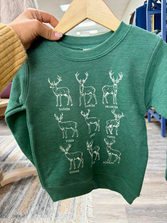 Santa's Reindeer Toddler Sweatshirt
