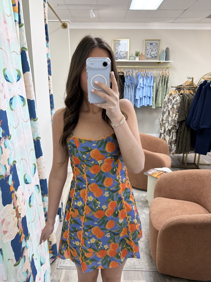 Blue Orchard Mini Dress