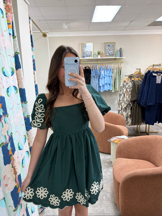 Sea Green Vineyard Mini Dress