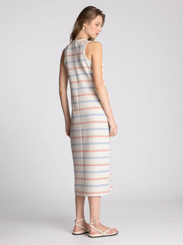 The Misty Stripe Midi Dress