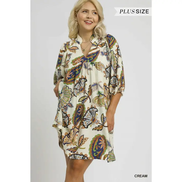Abstract Print Dress