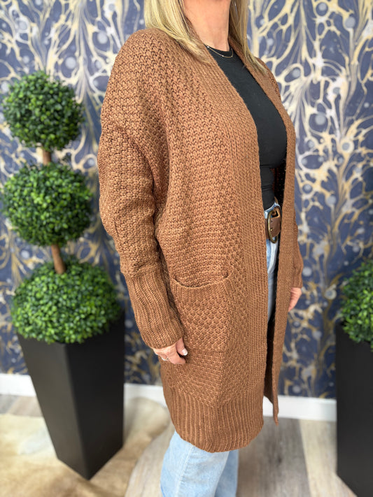 Coffee Knit Cardigan