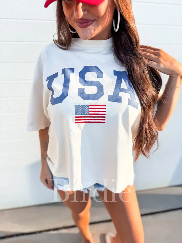 All-American Cropped Tee