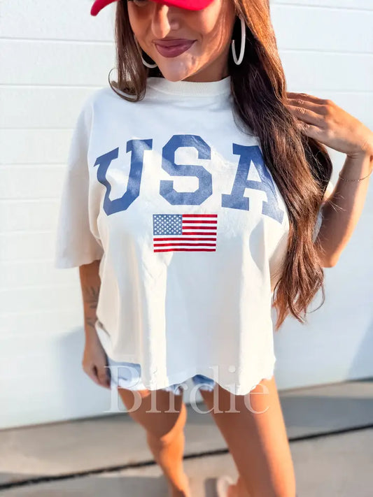 All-American Cropped Tee