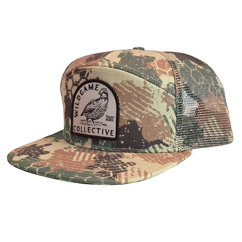 Wildgame 7 Panel Camo Quail Patch Hat