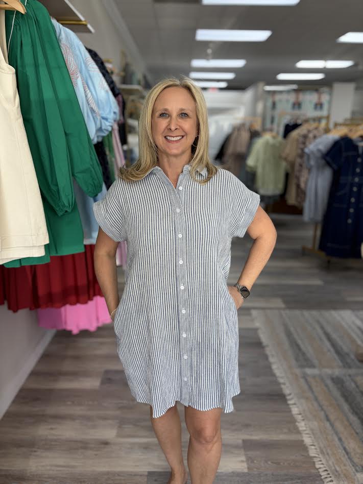 Saltwater Stripe Mini Dress