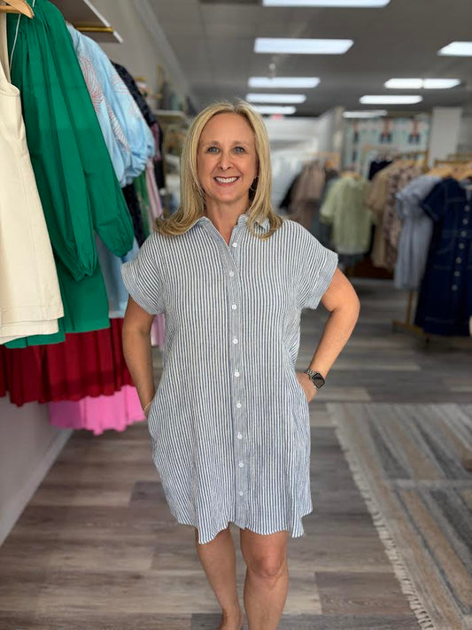 Saltwater Stripe Mini Dress