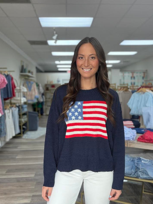 Freedom Flag Knit Sweater