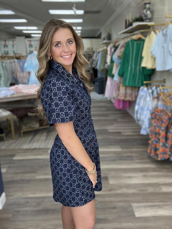 Blossom Breeze Denim Mini Dress