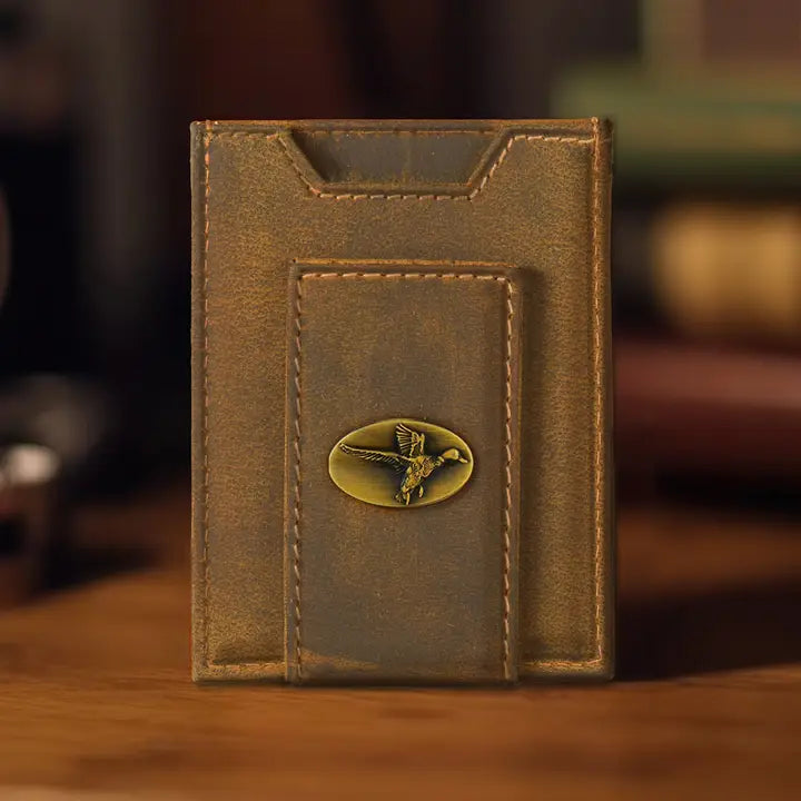 Mallard Vintage Leather Magnetic Front Wallet