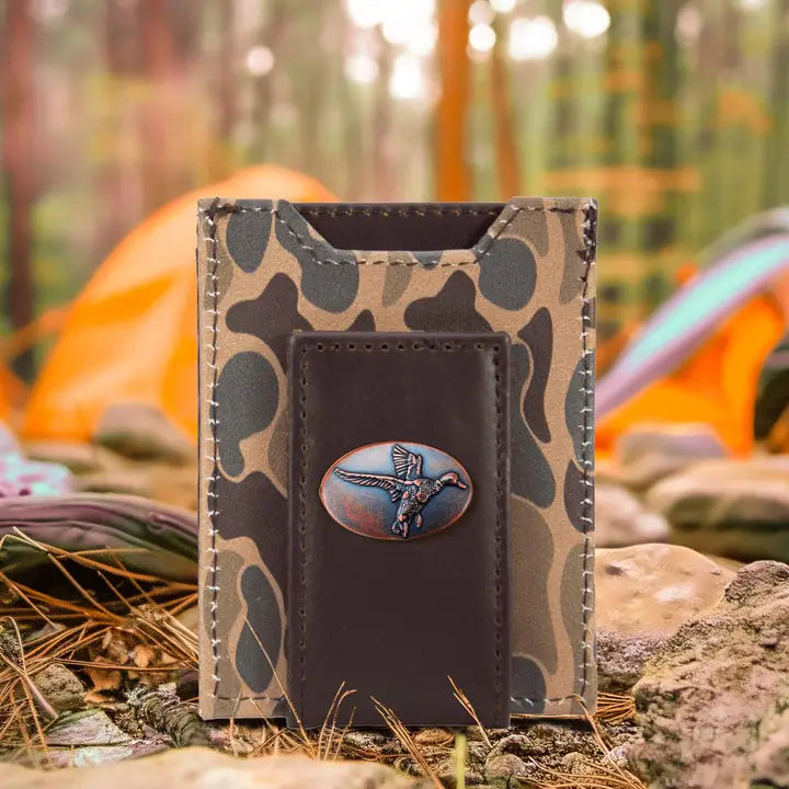 Mallard Vintage Leather Magnetic Front Wallet