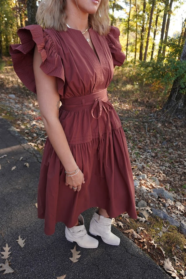 Peplum Poplin Dress