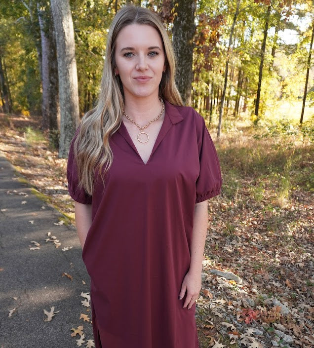 Jaden Crimson Maxi Dress