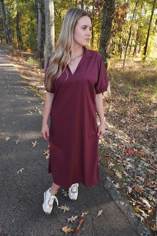 Crimson Muse Maxi Dress