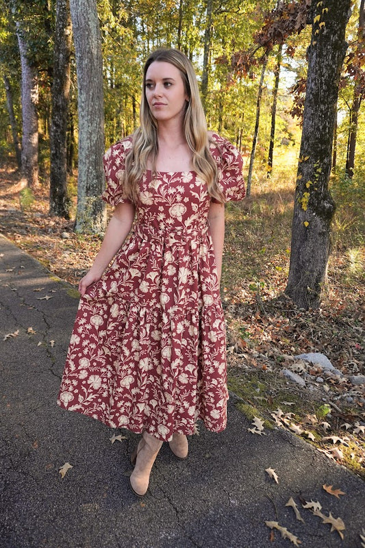 Wildflower Wine Maxi Dress