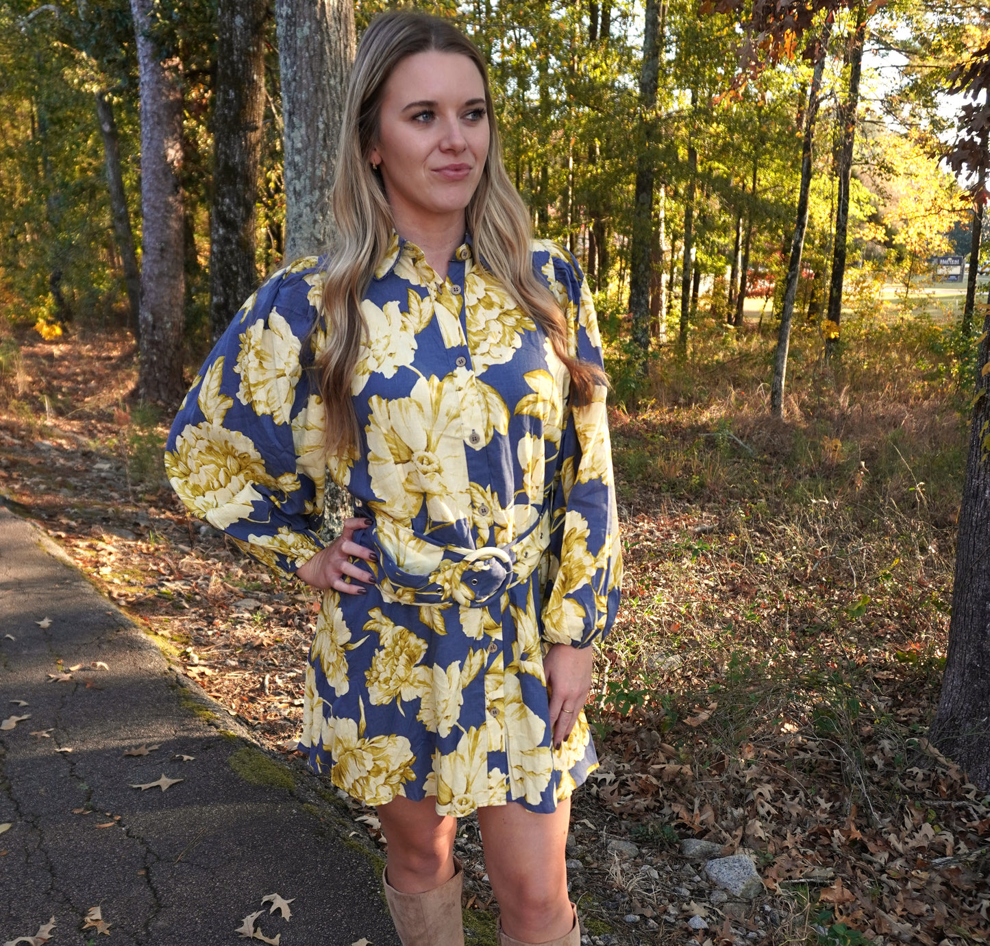 Eve Floral Belt Dress