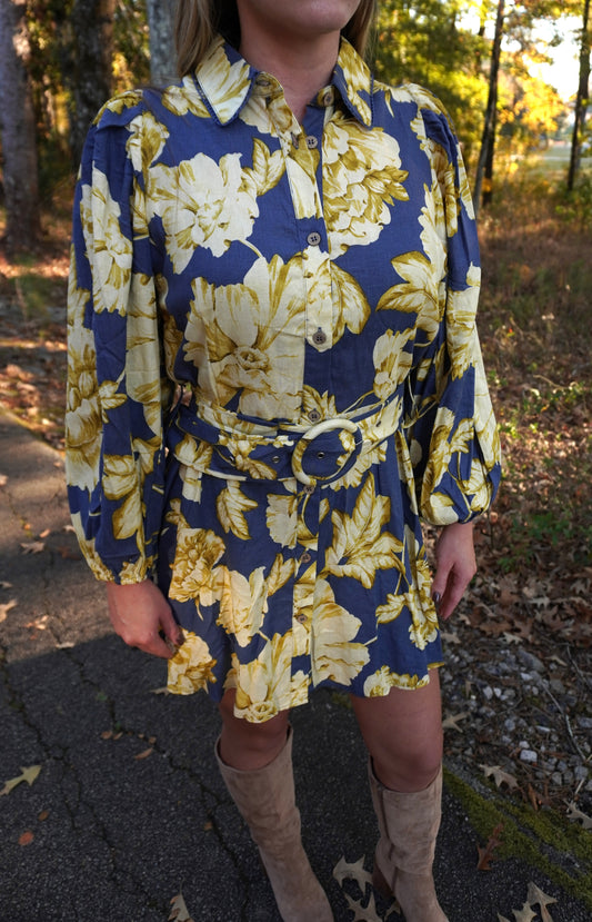 Eve Floral Belt Dress