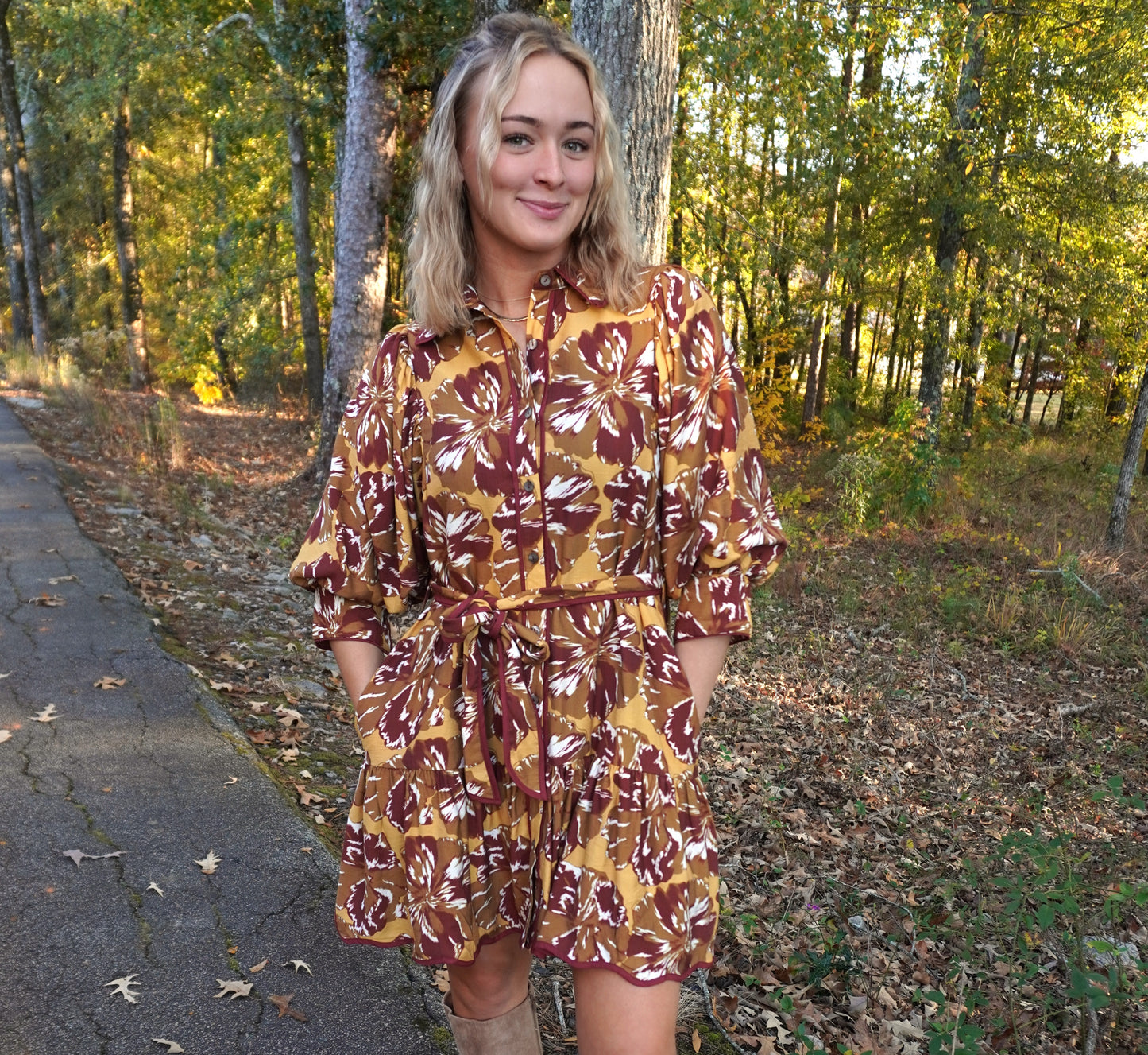 True Fall Button-Down Dress