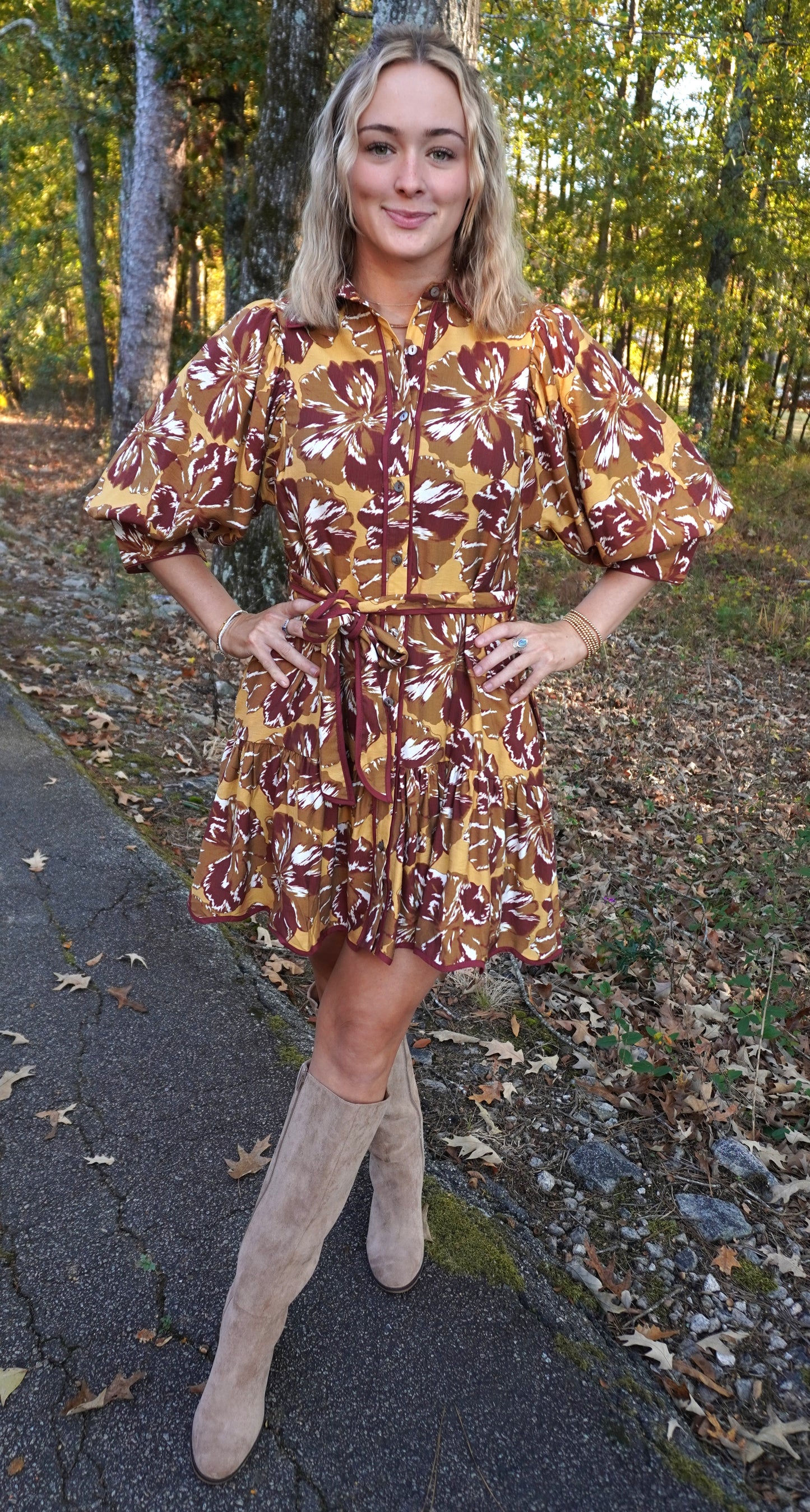 True Fall Button-Down Dress