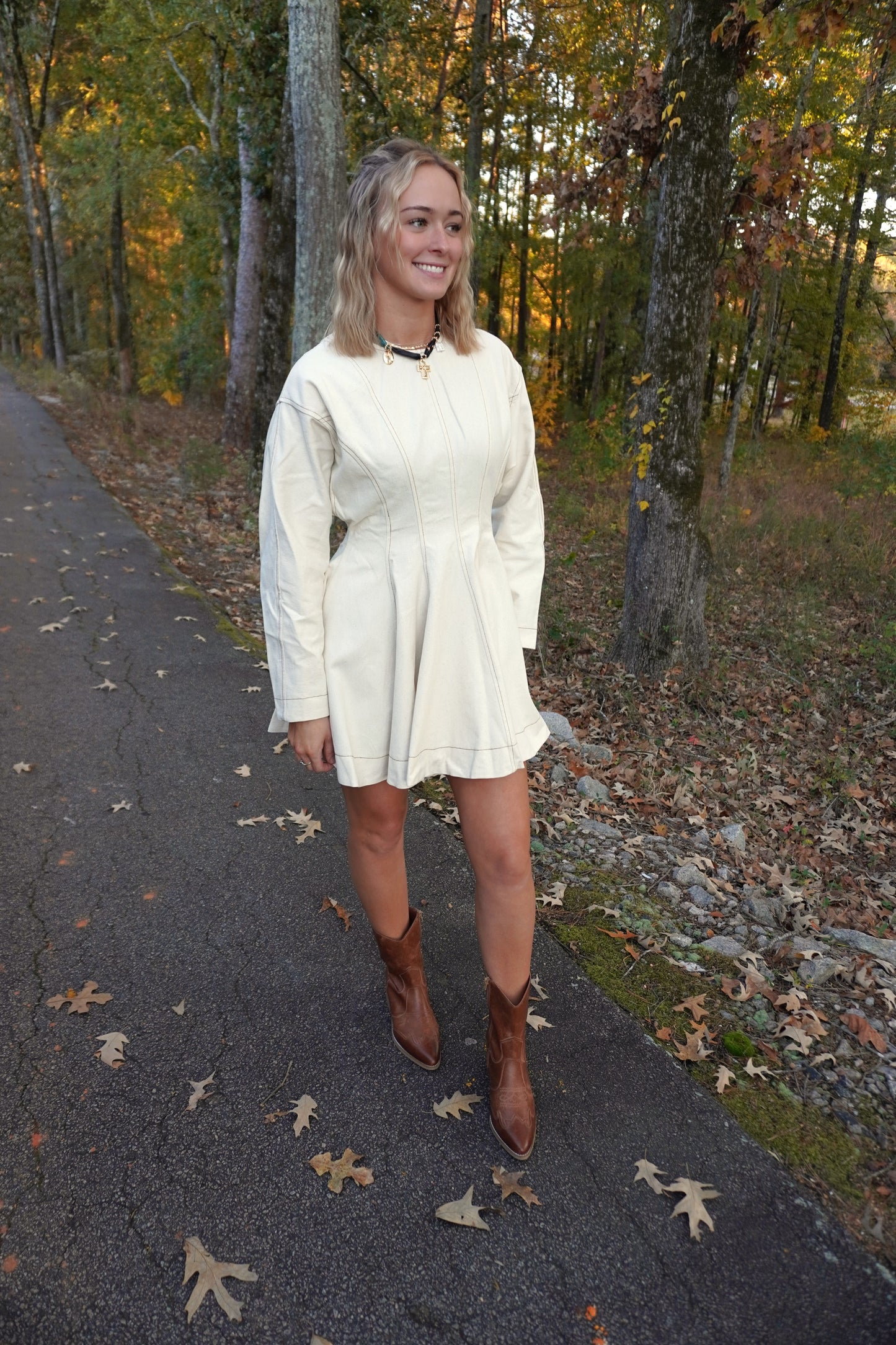 Linen Lane Long Sleeve Dress