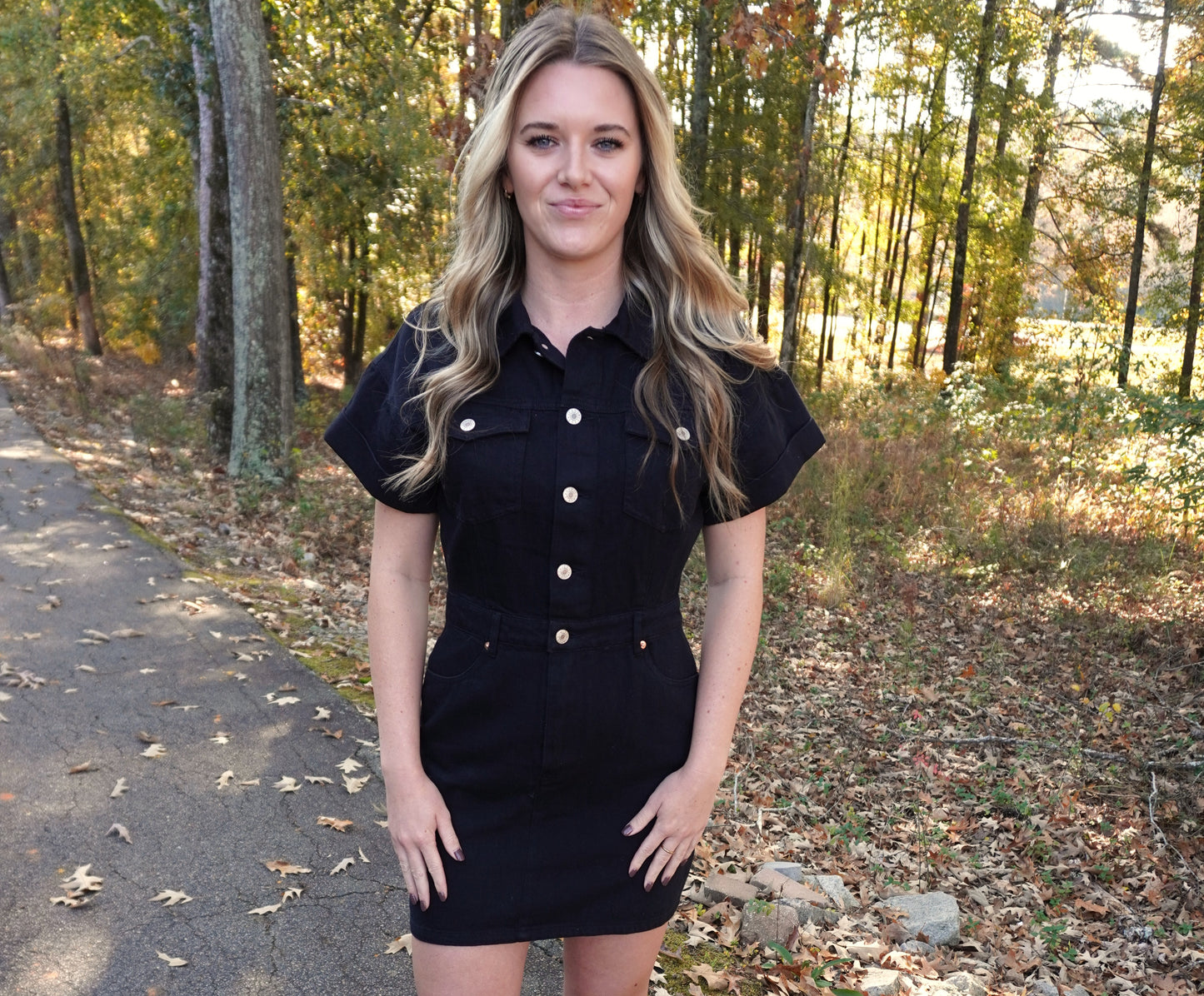 Fade to Black Denim Dress