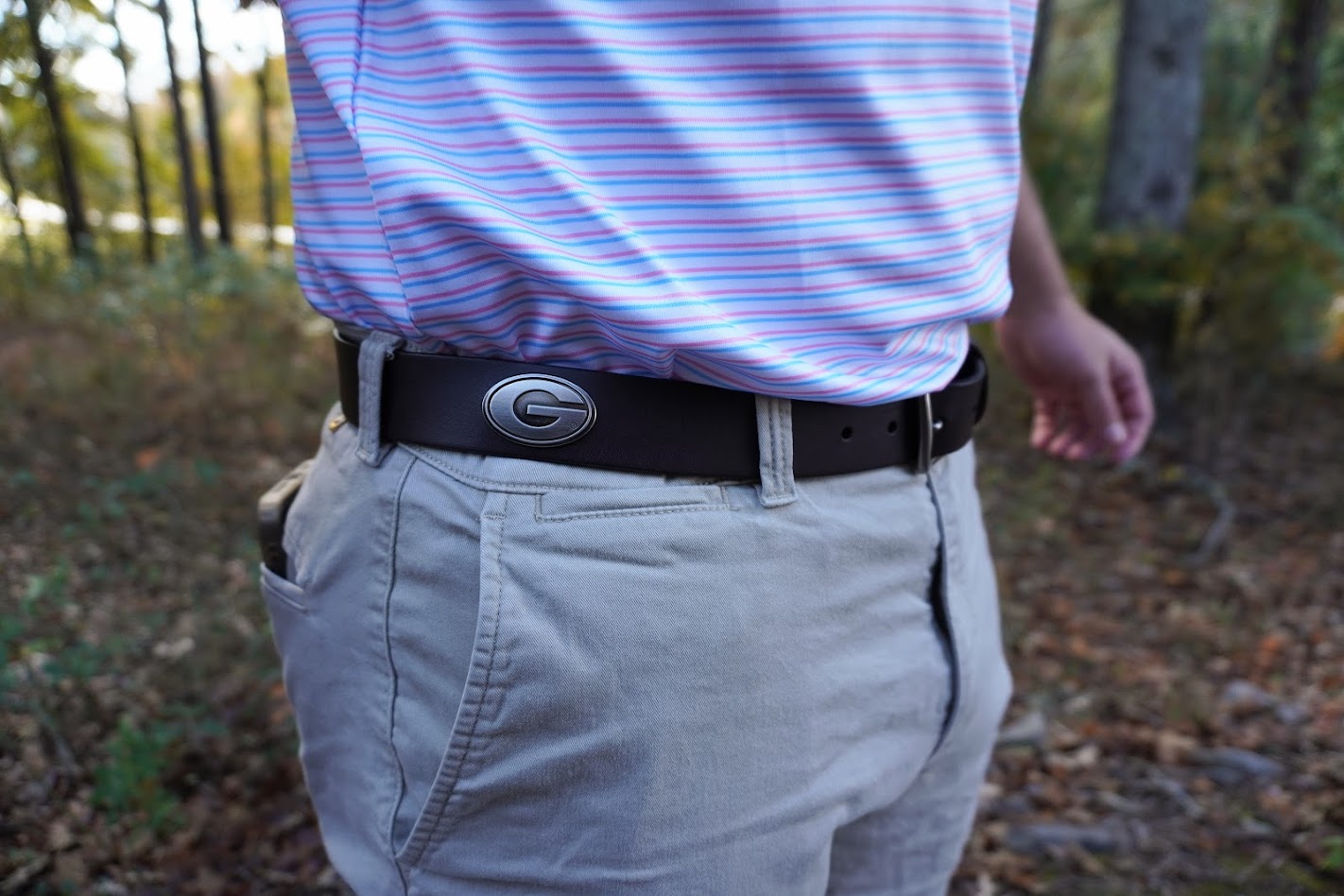 Georgia Bulldogs Men's Leather Belt