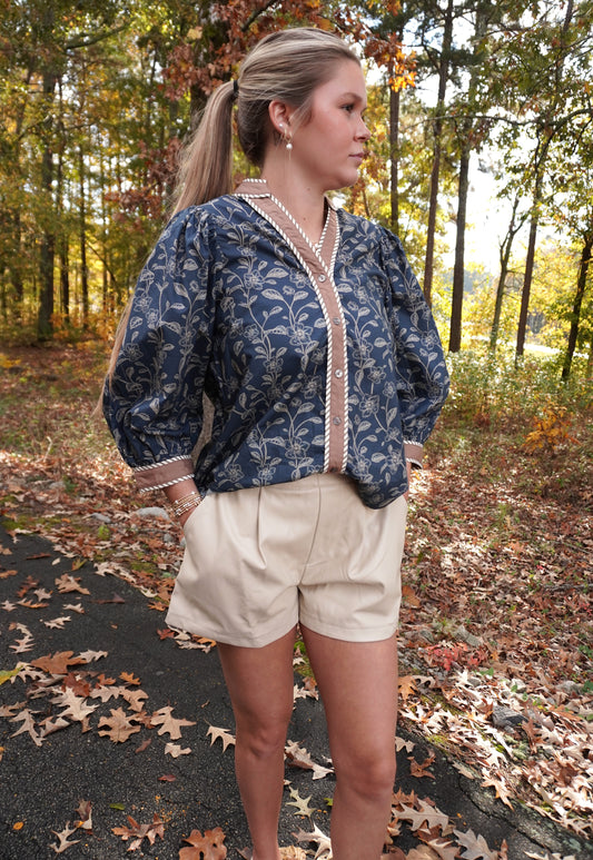 Pearl Affair Leather Shorts