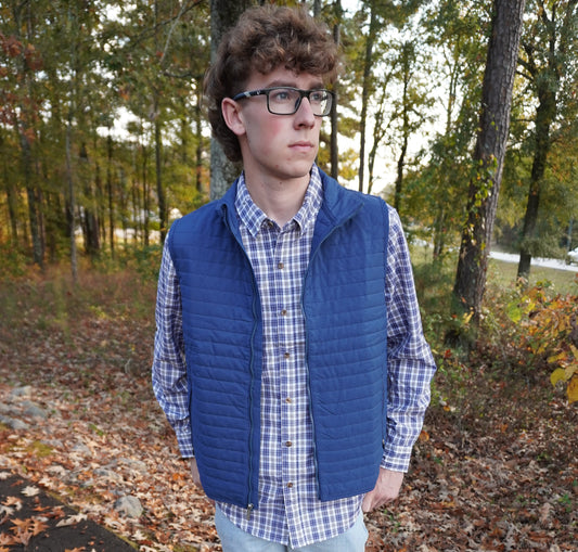 SP Quilted Field Vest Navy
