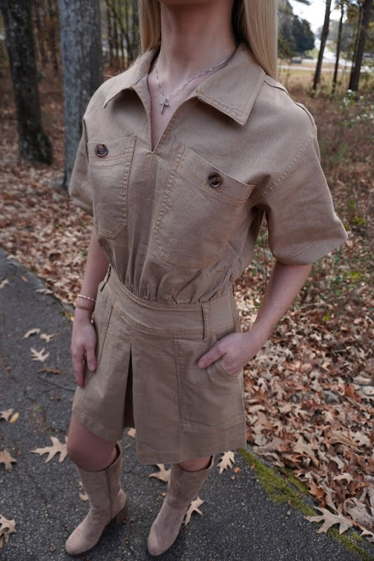 Safari Short Sleeve Dress