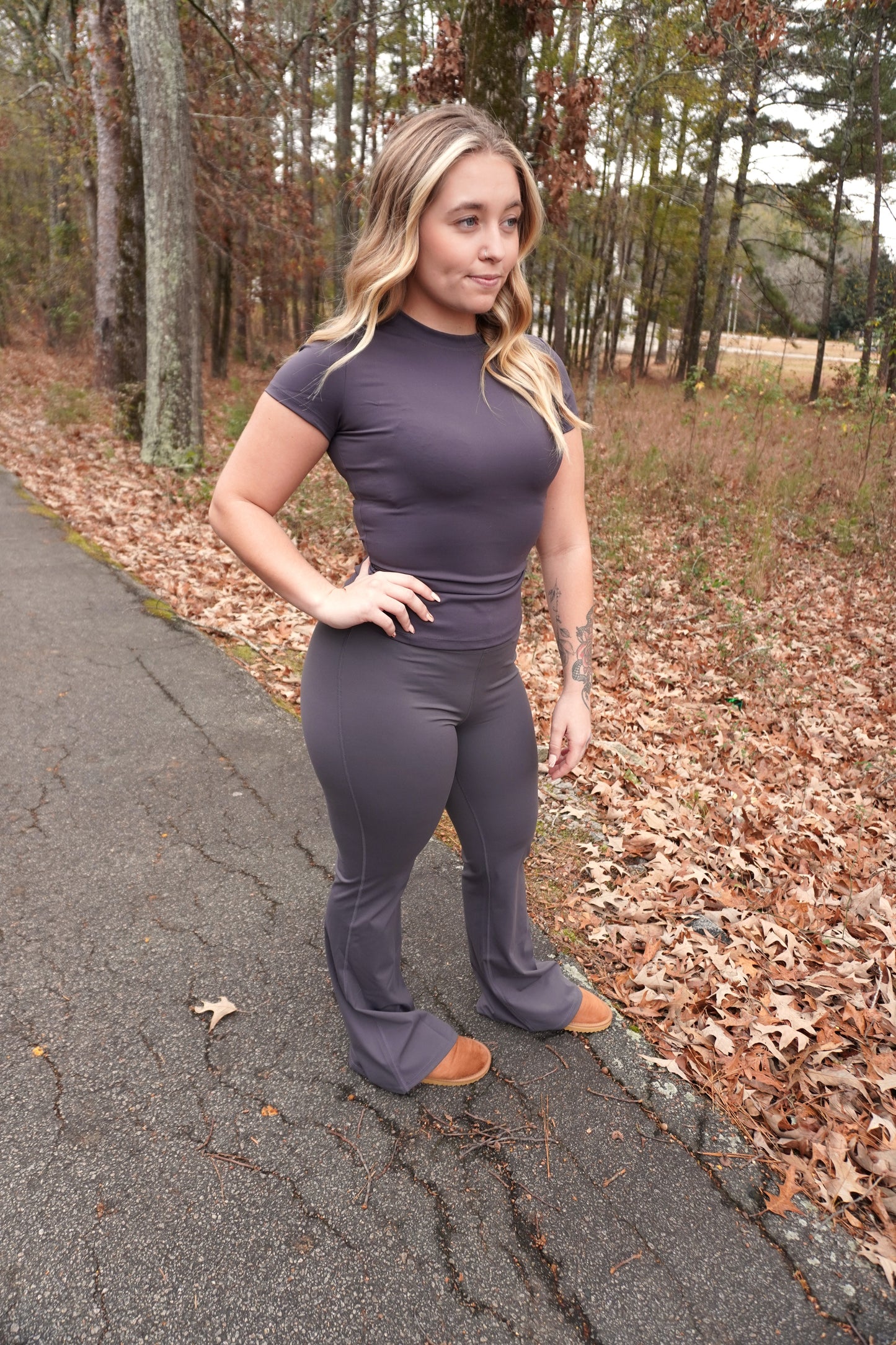 Charcoal Performance Fitted Tee