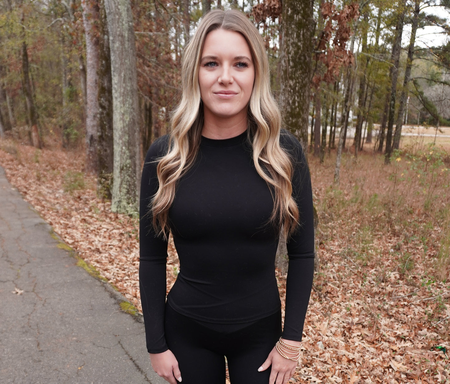 Black Long Sleeve Jersey Tee