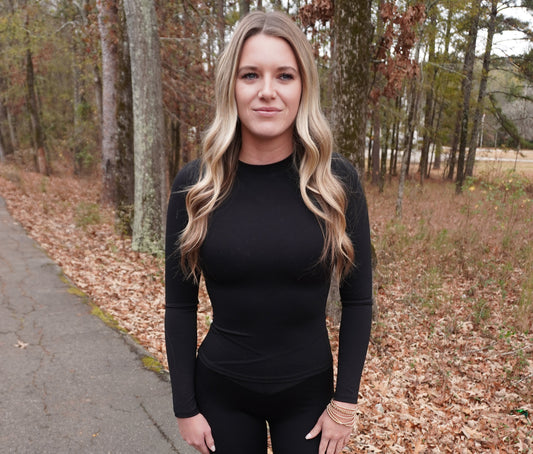 Black Long Sleeve Jersey Tee