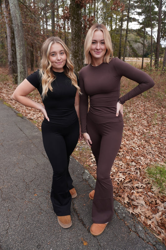 Chocolate Performance Fitted Long Sleeve