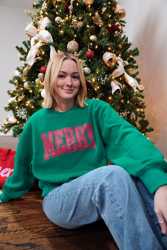 Green Merry Sweatshirt
