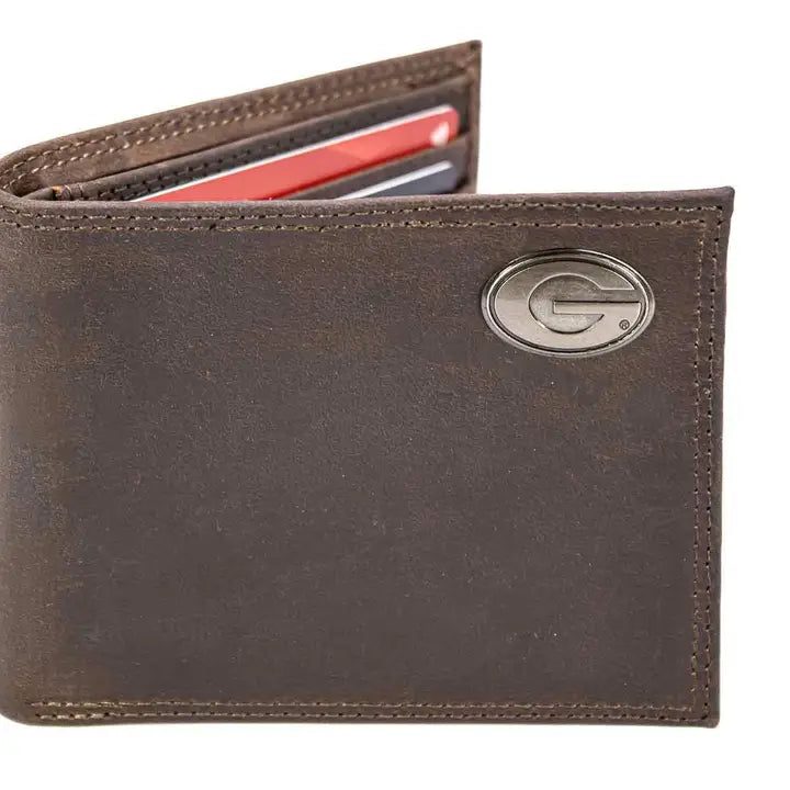Georgia Bulldogs Bifold Leather Wallet