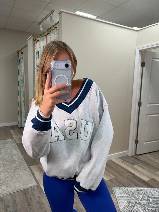 Cozy USA V-Neck Sweater