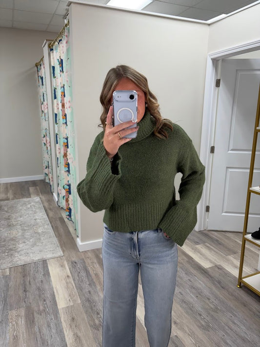 Turtleneck Crop Sweater