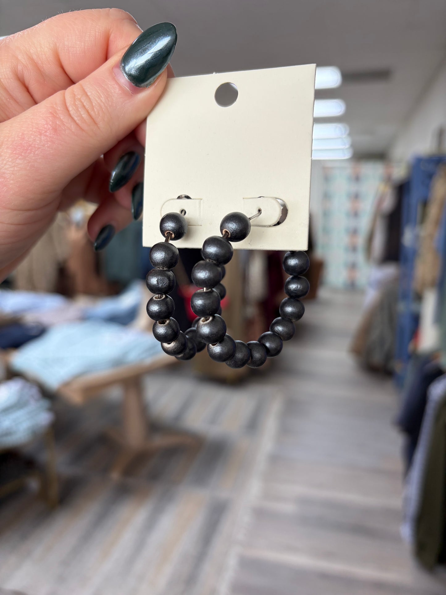 Beaded Loop Earrings