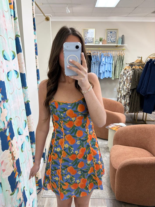 Blue Orchard Mini Dress