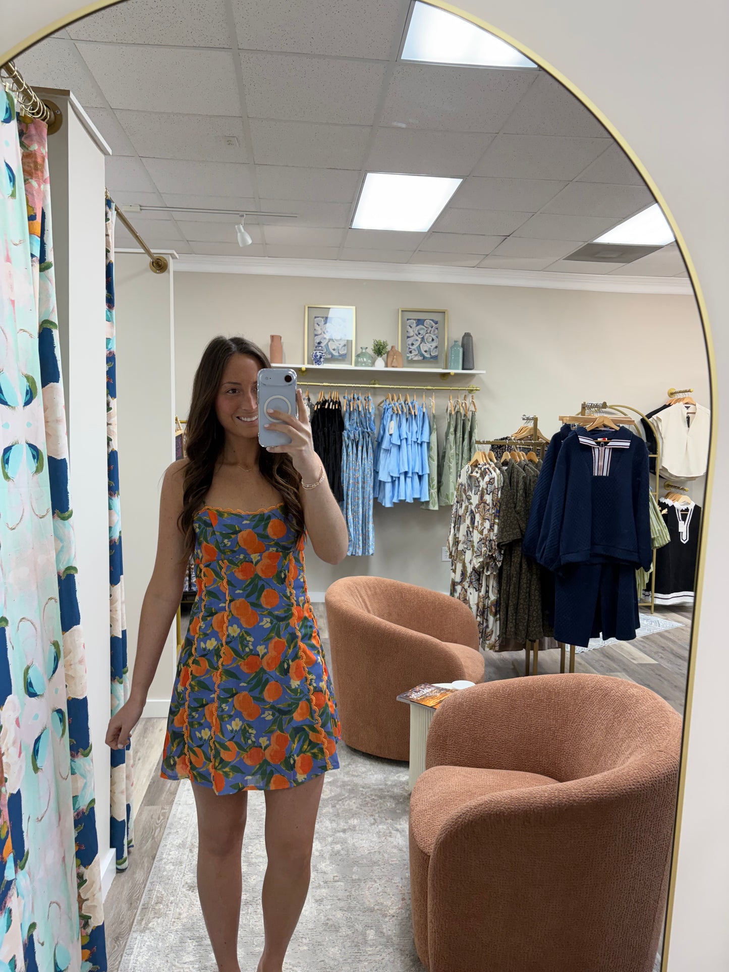 Blue Orchard Mini Dress