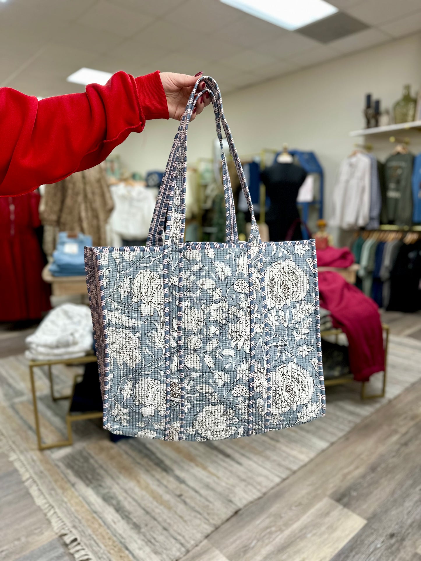 Quilted Overnight Tote Bag