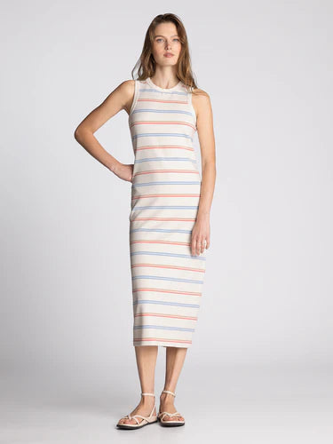 The Misty Stripe Midi Dress
