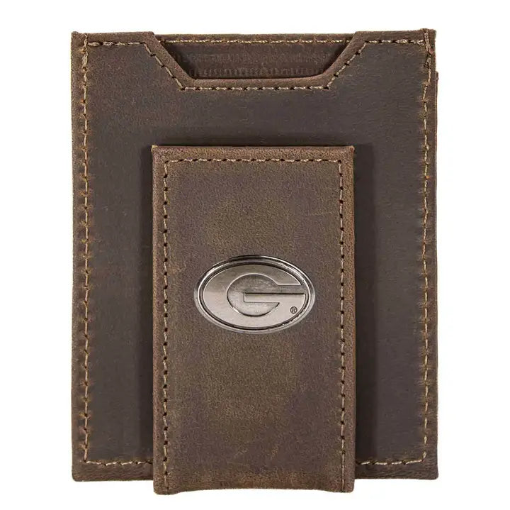 Georgia Men's Magnetic Front Pocket Leather Wallet