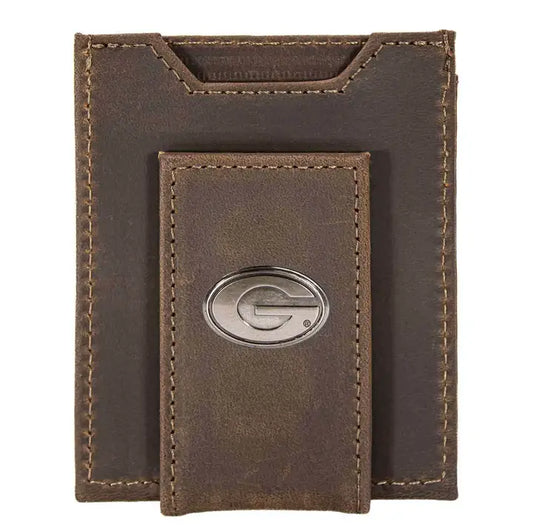 Georgia Men's Magnetic Front Pocket Leather Wallet